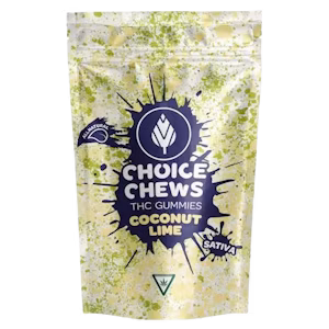 Photograph of product: Choice Chew | Coconut Lime Oui'd Gummies 20pk | 100mg