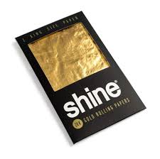 Photograph of product: SHINE - 24K Gold Rolling Papers 1 1/4 - 2pk