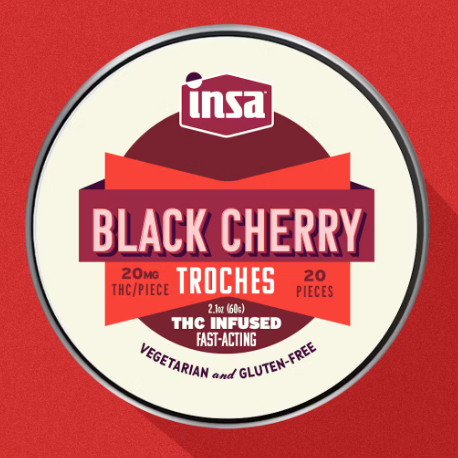 Photograph of product: 20ct/20mg RSO Troches (Black Cherry)