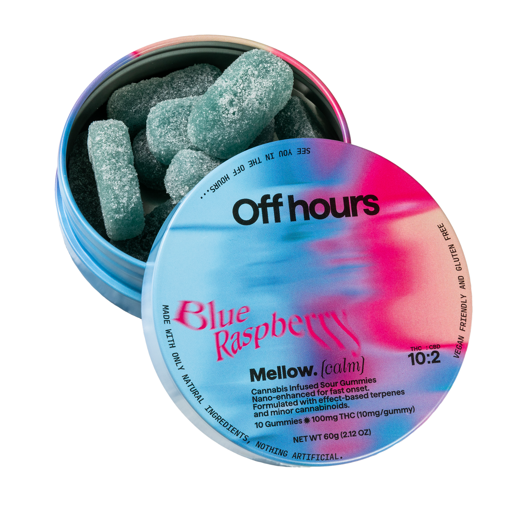 Photograph of product: Mellow | Blue Razzberry | 10:2 | 10pk