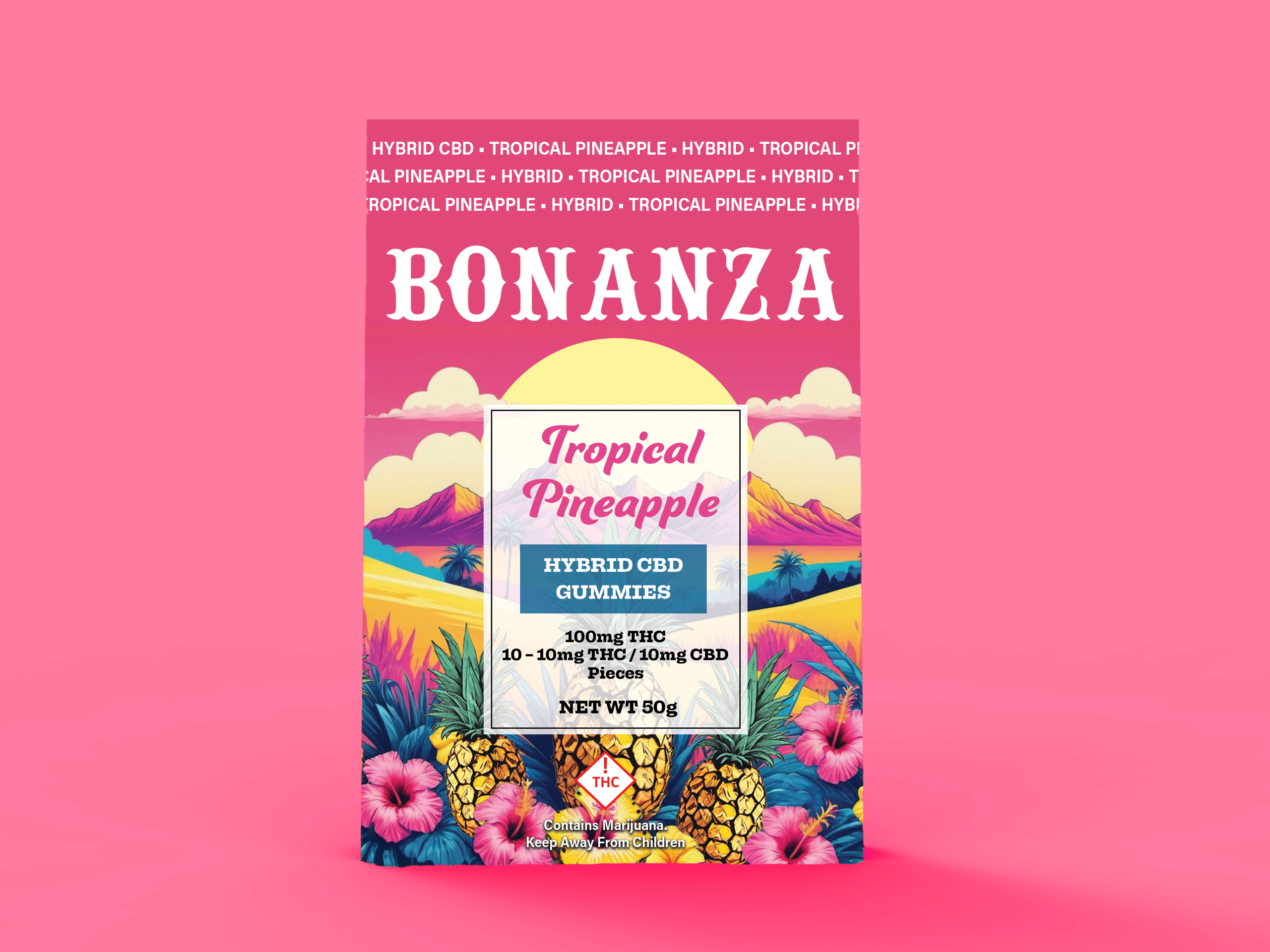 Photograph of product: Bonanza / Edibles / Tropical Pineapple 100MG