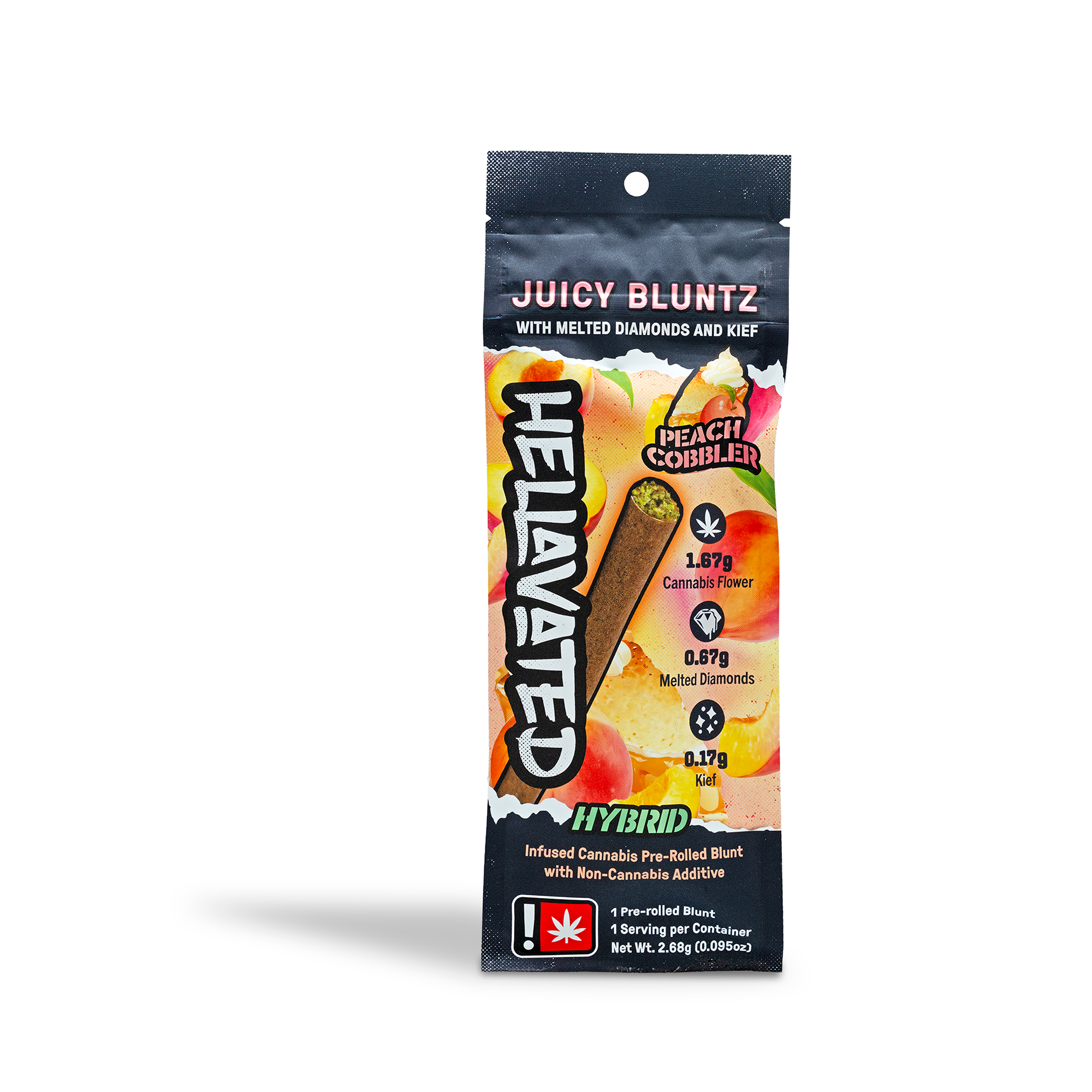 Photograph of product: Hellavated - Peach Cobbler Infused + Flavored Blunt - 2.68g