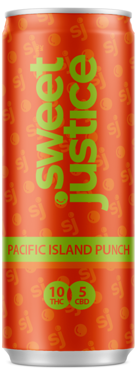Photograph of product: Sweet Justice | Pacific Island Punch 2:1 | TH-oui: 10mg CBD: 5mg