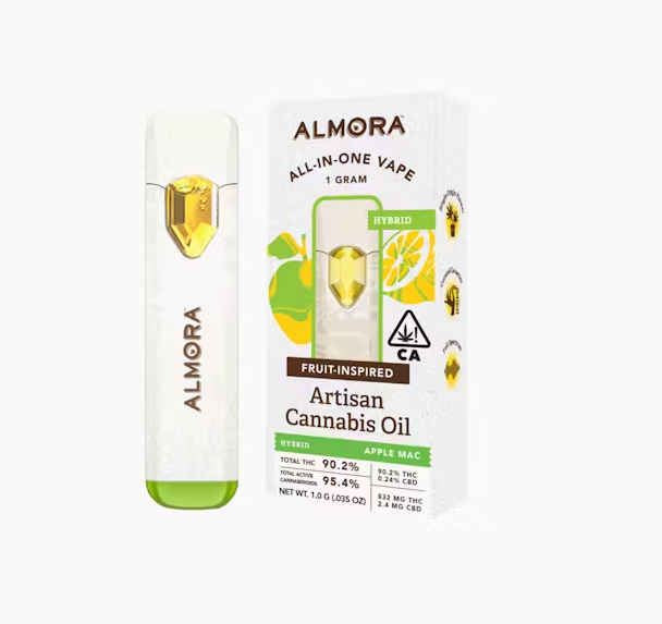 Photograph of product: Almora Farm Lemon Maui Hybrid Live Resin AIO 1g