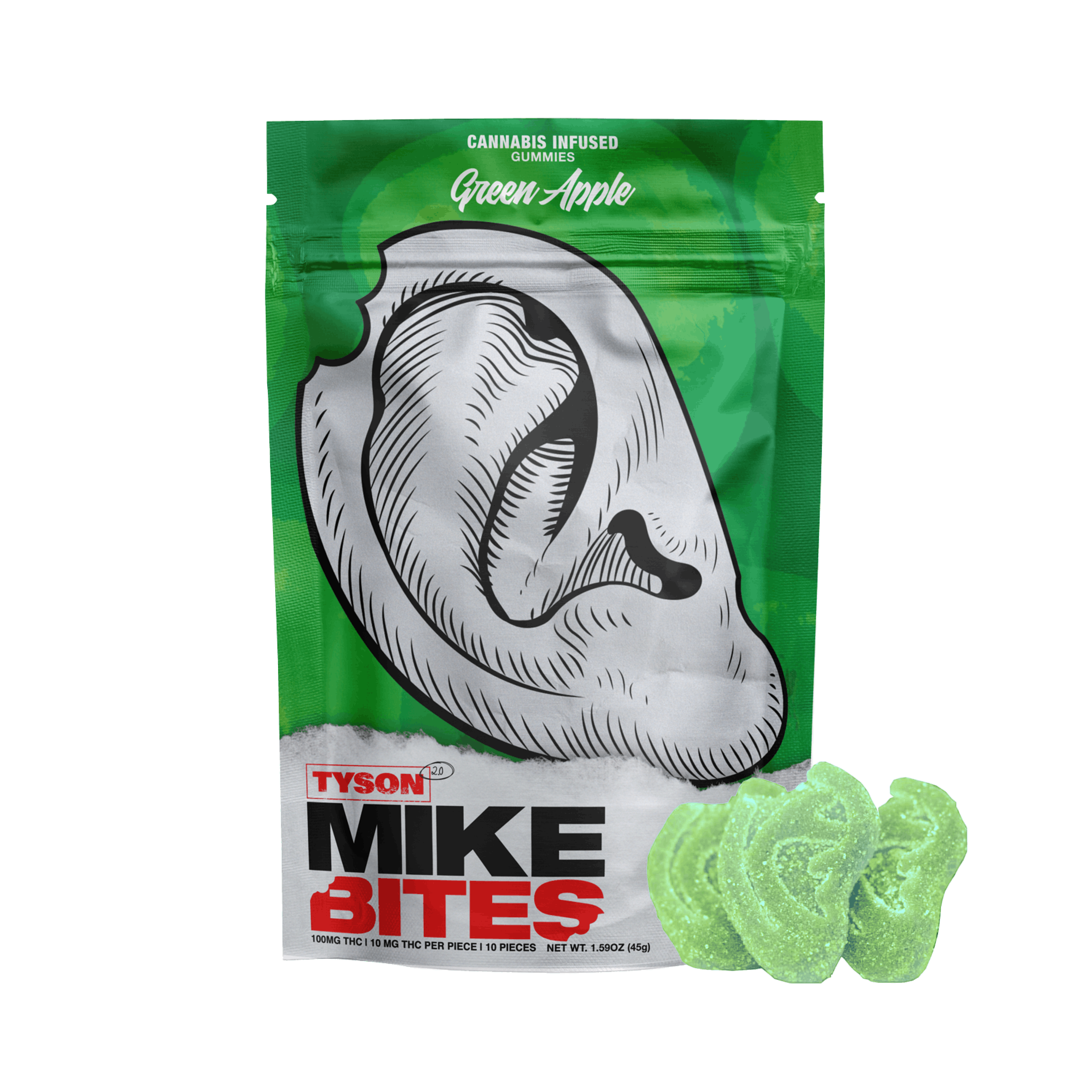 Photograph of product: Green Apple - 100mg - 10ct