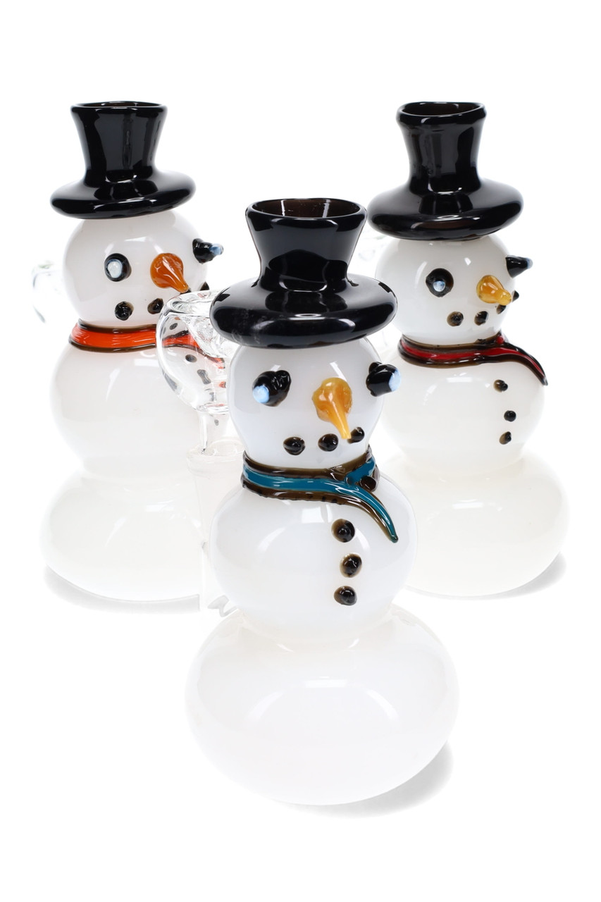 Photograph of product: Lil Snowman Glass Water Pipe Bong