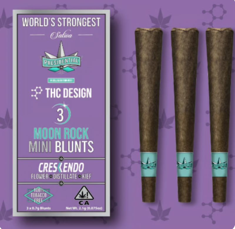 Photograph of product: PRESIDENTIAL .7G X 3 INFUSED MINI BLUNT PACK - CRESCENDO