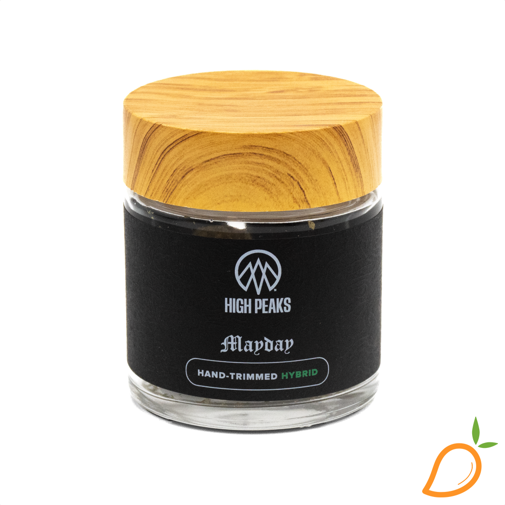Photograph of product: 3.5g Mayday Packaged Flower High Peaks