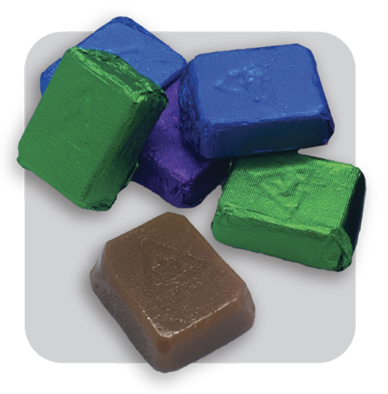 Photograph of product: 100mg Caramels