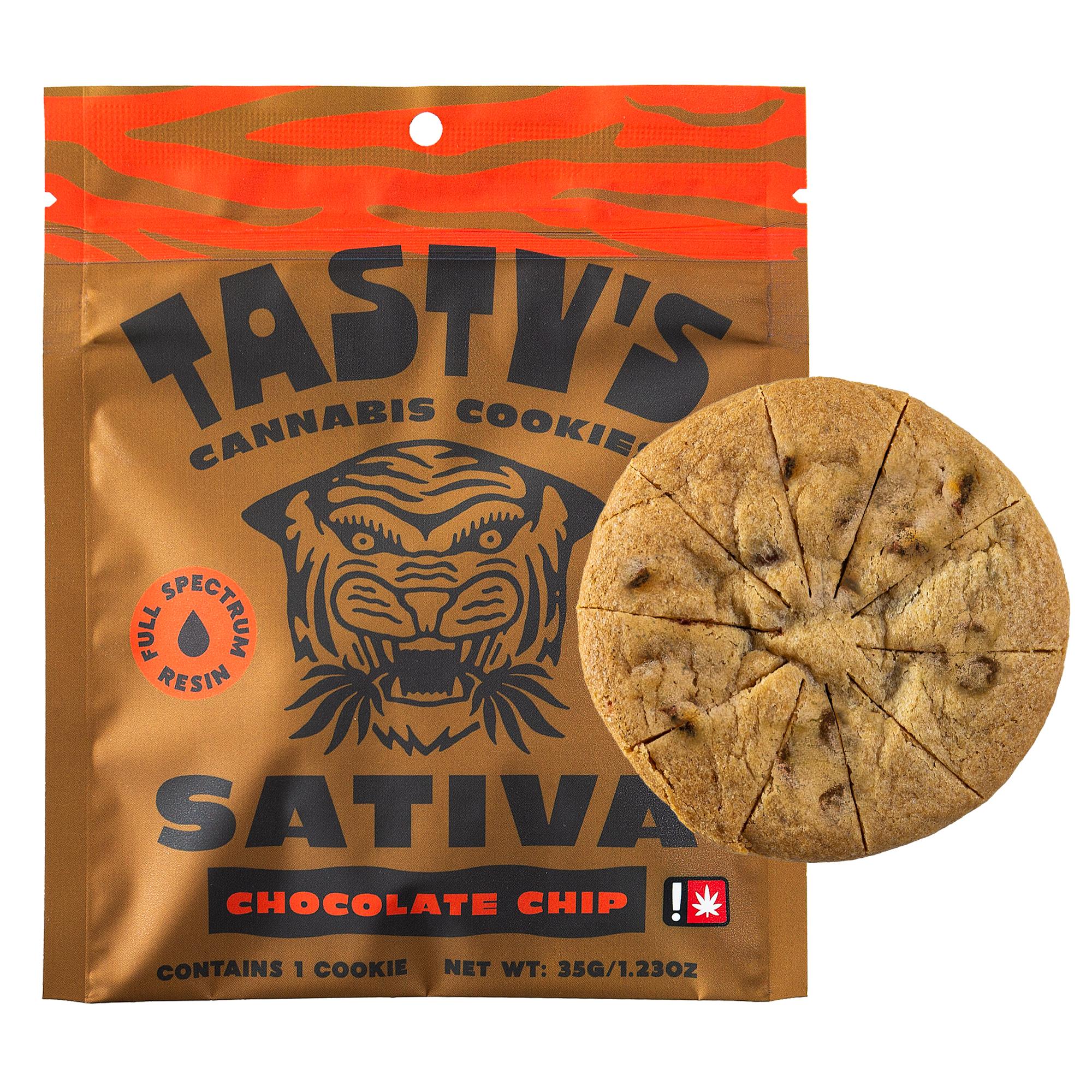 Photograph of product: Tasty's |  Cookie | Chocolate Chip | Oui'd | 100mg
