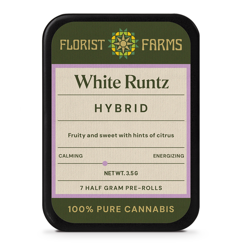 Photograph of product: Florist Farms | White Runtz | Pre-Roll 7pk | Hybrid