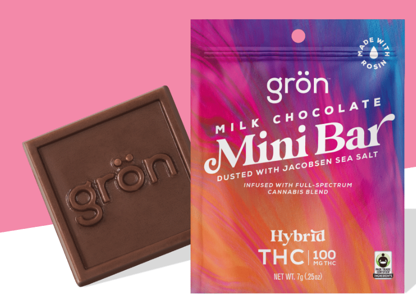 Photograph of product: Grn | Mini Chocolate Mini Bar | 100mg