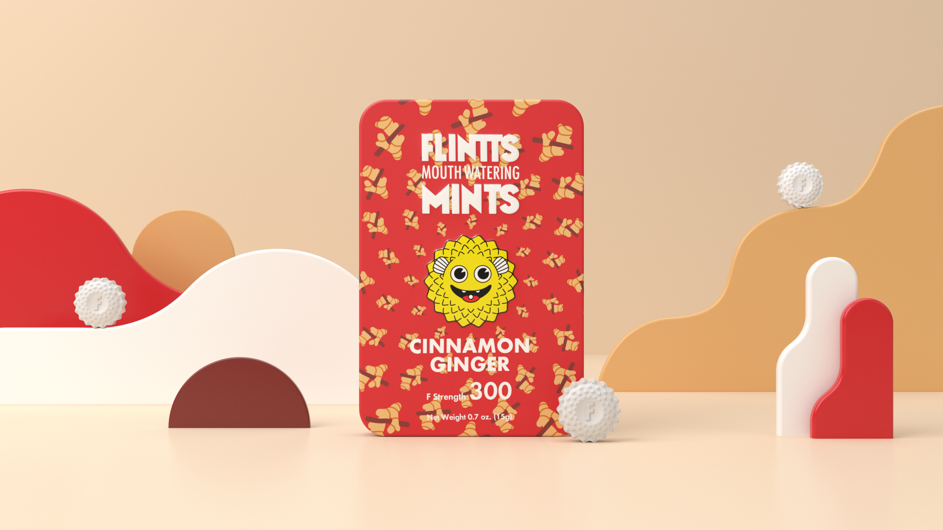 Photograph of product: Flintts Mints | Cinnamon Ginger | F Strength 300