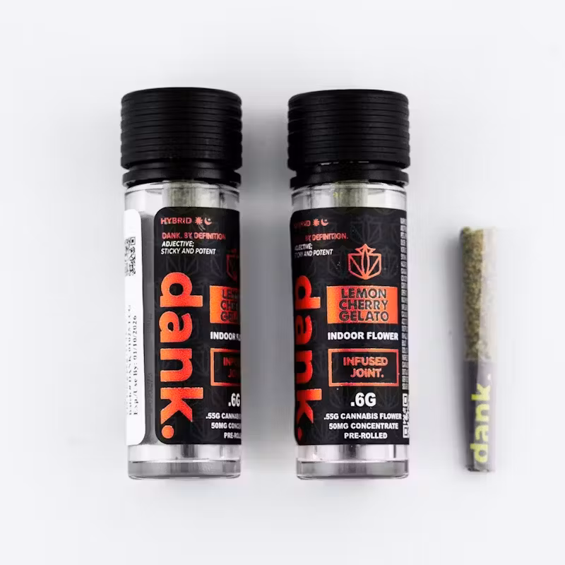 Photograph of Product: Dank | Lemon Cherry Gelato Infused Pre-roll, .6g