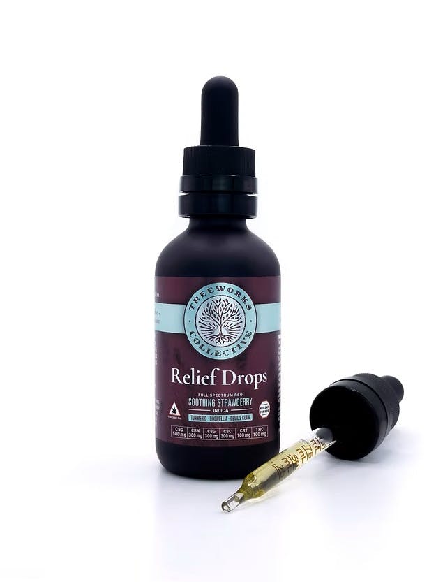 Photograph of product: RELIEF DROPS 25ML TINCTURE (SOOTHING STRAWBERRY)