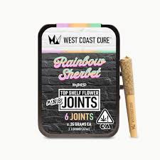 Photograph of product: West Coast Cure Preroll Rainbow Sherbet 6pk