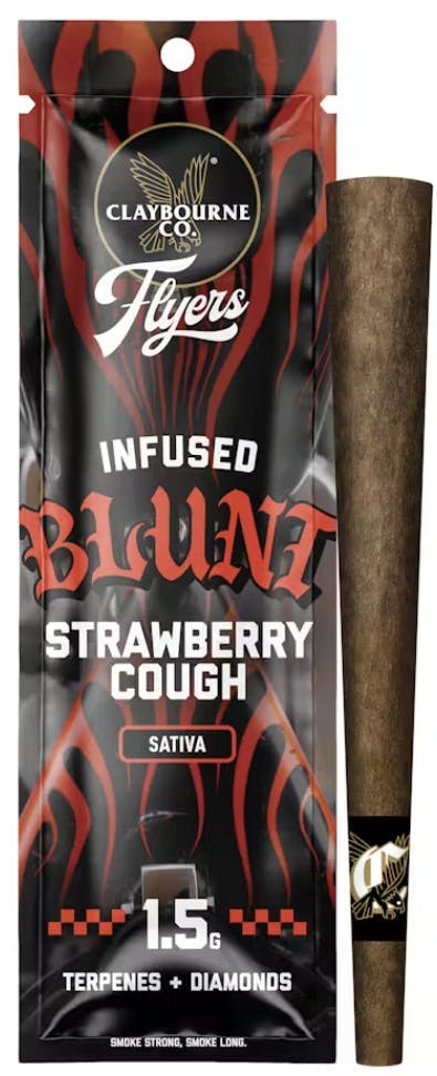 Photograph of product: Claybourne Co. - Strawberry Cough - 1.5G - Flyers Infused Blunt