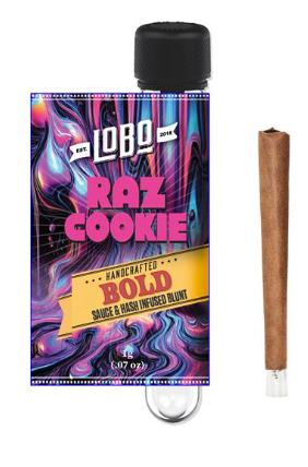 Photograph of product: Raz Cookie Bold Rosin 1G Infused Glass Tip Blunt | Lobo |