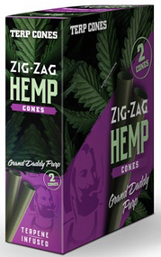 Photograph of product: Zig Zag Terpene Hemp Cone Grand Danny Purp 2pk