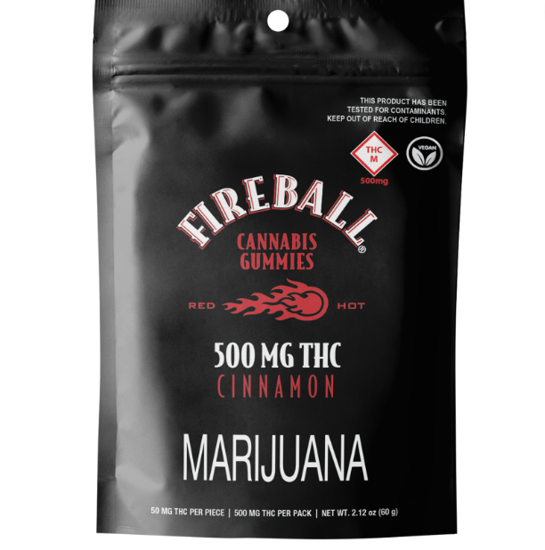 Photograph of product: SMOKIEZ 500MG FIREBALL WHISKY GUMMIES