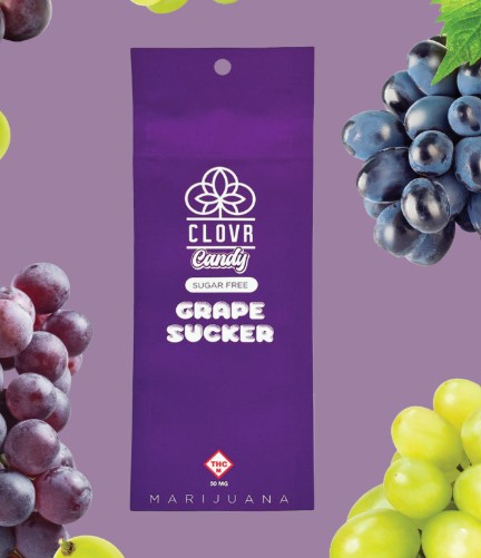Photograph of product: CLOVR - SUGAR FREE GRAPE SUCKER 25MG