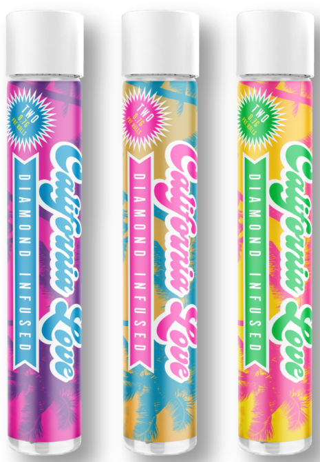 Photograph of product: California Love - Diamond Infused Prerolls 2PK - Street Tarts [I]