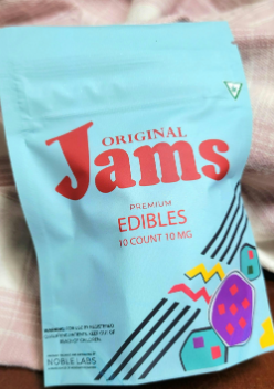 Photograph of product: JAMS - Blueberry Hybrid Gummies (100mg)