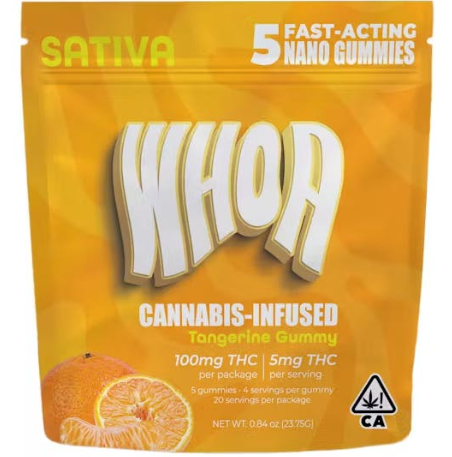 Photograph of product: WHOA Tangerine Oui'd Gummies 100mg