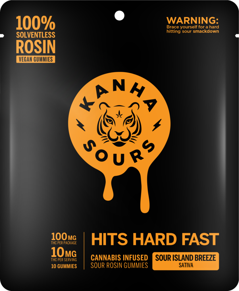 Photograph of product: Kanha | Sour Island Breeze | Nano Rosin Gummies 10 Pack
