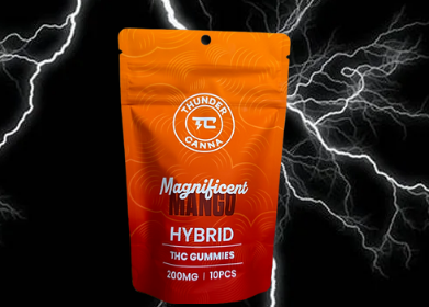 Photograph of product: Thunder Canna - 200mg Gummies - Magnificent Mango
