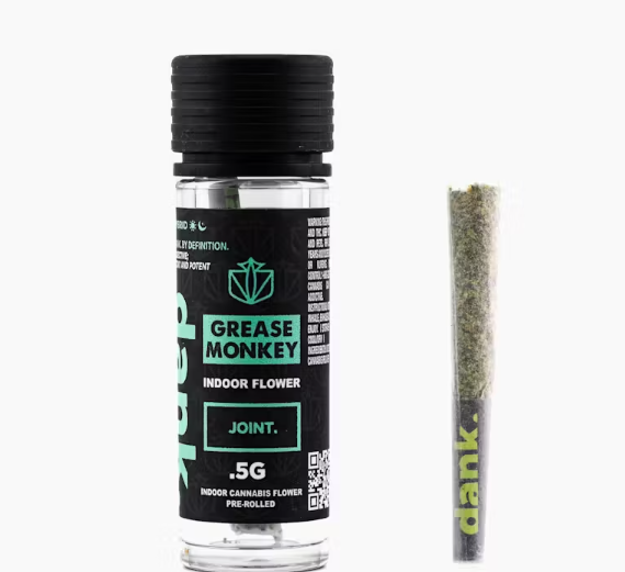 Photograph of product: Dank | Grease Monkey | Hybrid | Pre-roll | 0.5g
