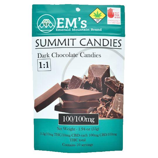 Photograph of product: 1:1 Dark Chocolate Candies 10-pack