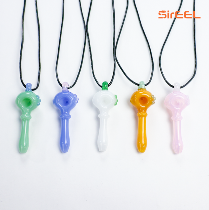 Photograph of product: Glass Pendant MiniPipe Necklace