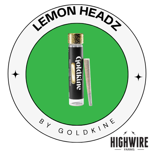 Photograph of product: Goldkine Lemon Headz Preroll 1g