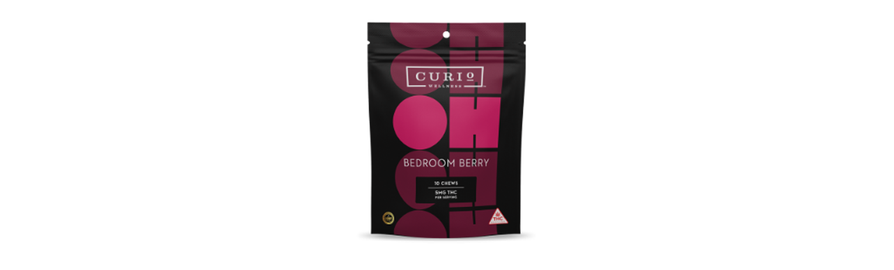 Photograph of product: CURIO SEX Plus Terpenes  Bedroom Berry Chews | 5mg 20pk