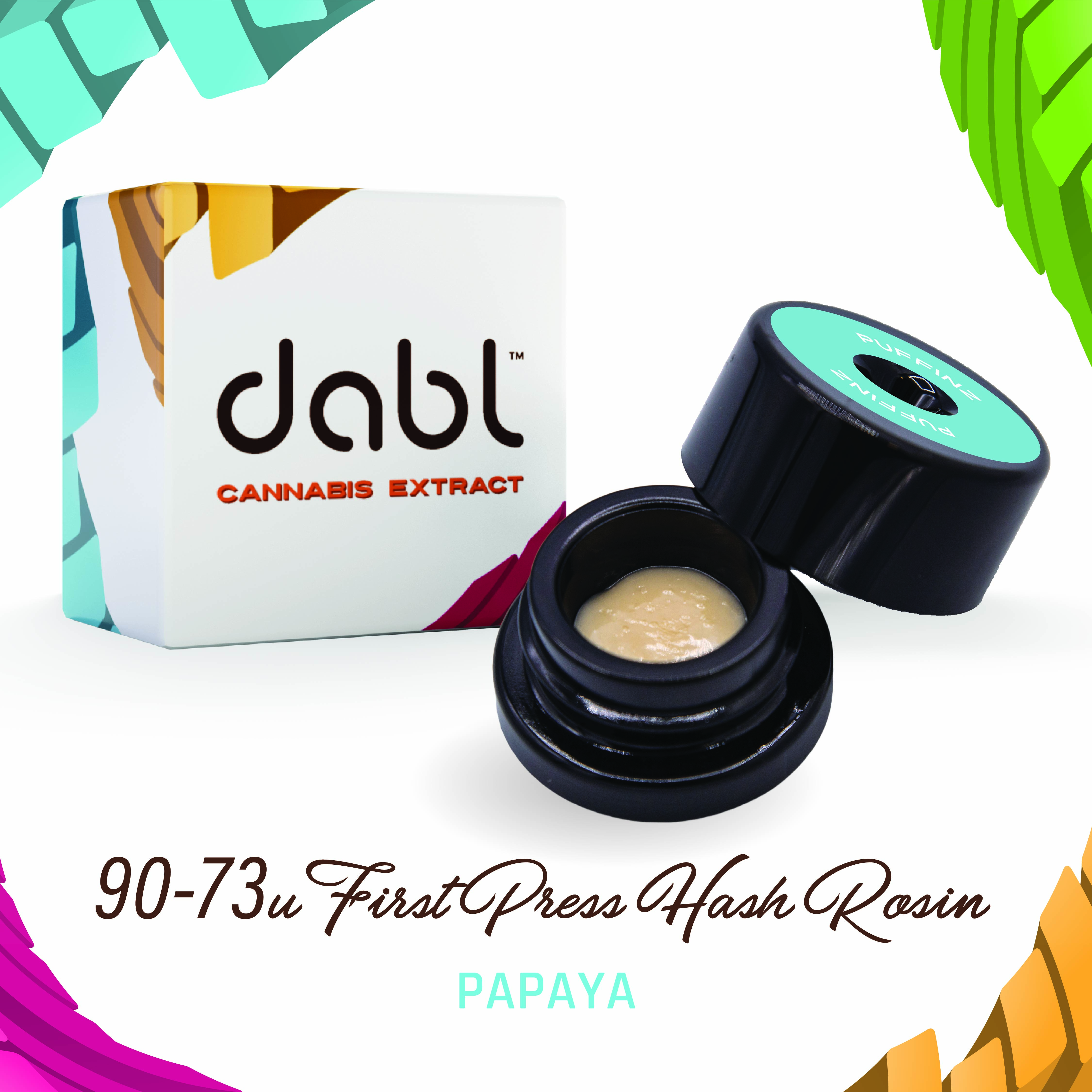 Photograph of product: au chocolat Rosin (90u - 72u) | dabl | Papaya | 1g