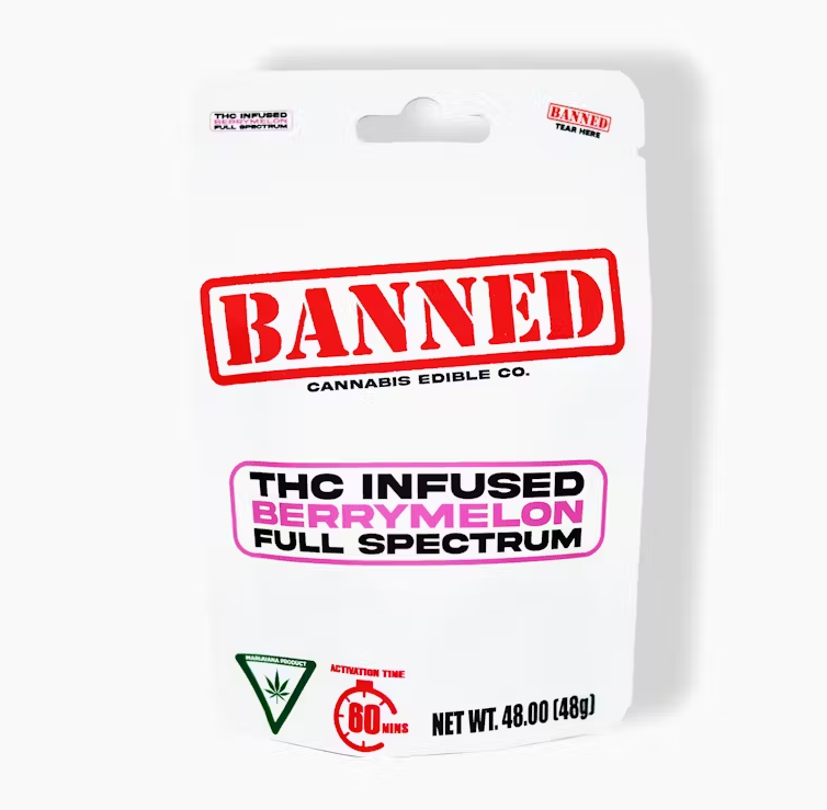 Photograph of Product: Banned - Gummies Clusters - 200mg - 4pk - Berry Melon