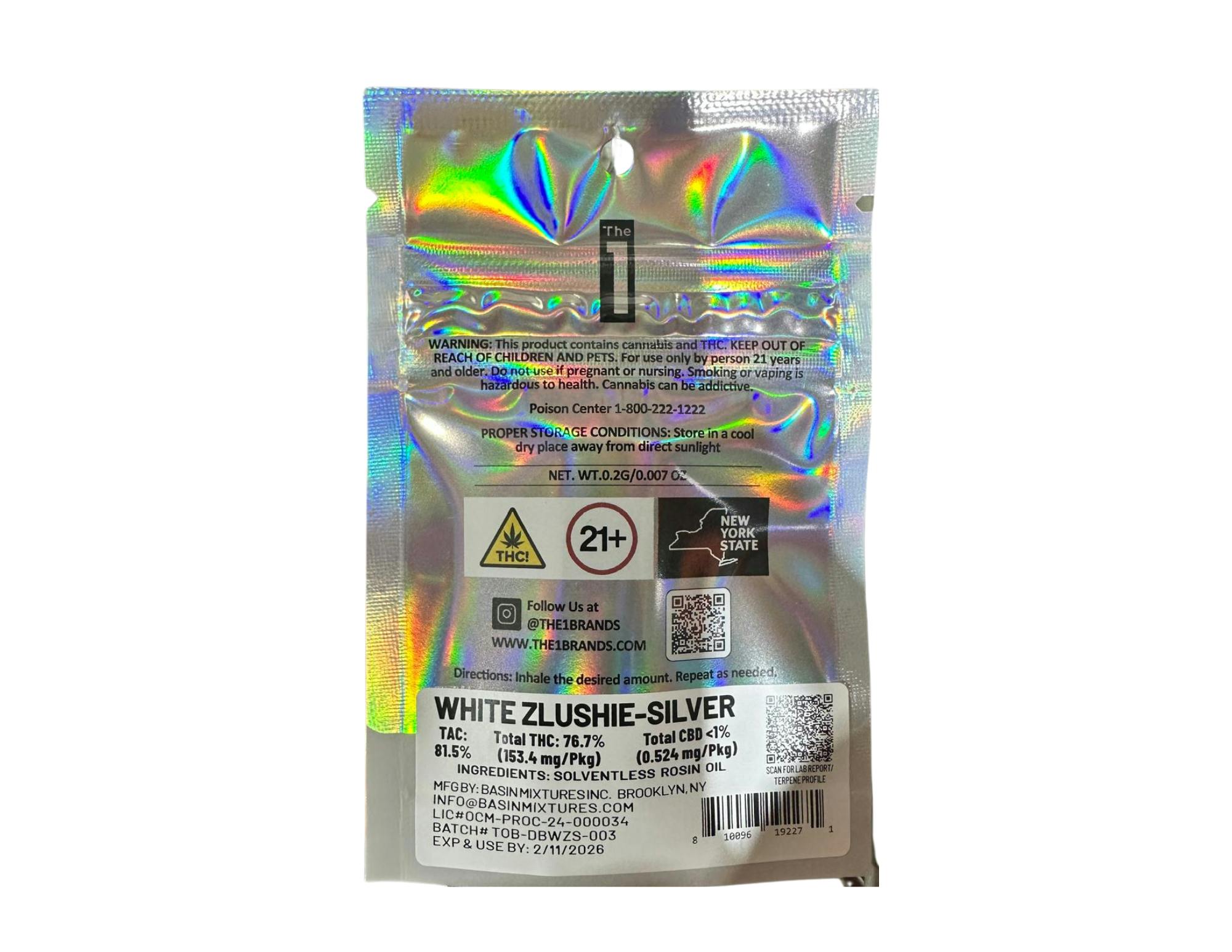 Photograph of product: The1Brand | DabGo MINI | White Zlushie | 0.2g