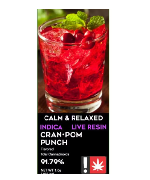 Photograph of product: Cartridge - 1g Flavored Freshy Live Resin - Cran Pom Punch