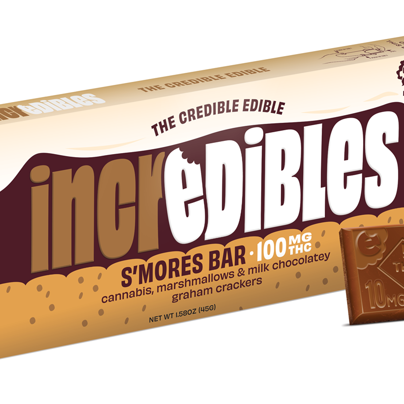 Photograph of product: S'Mores (H) - 100mg Chocolate Bar - Incredibles