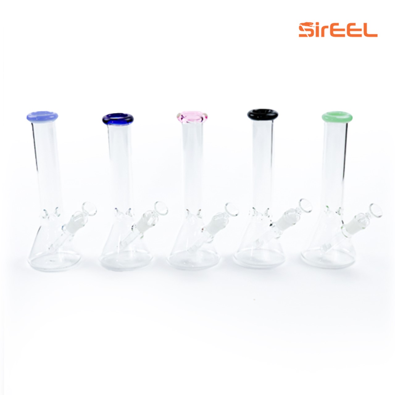 Photograph of product: SirEEL | 8" Color Lip Beaker Bong and Flower Bowl | Assorted Colors