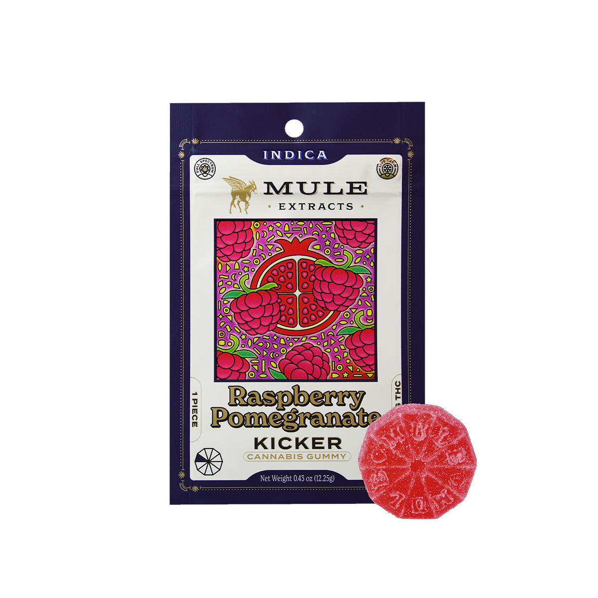 Photograph of product: Mule - Raspberry Pomegranate Kicker - 100mg Oui'd
