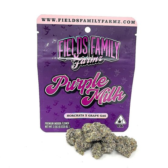 Photograph of product: Fields Family Farms - Purple Milk 3.5g Flower - 