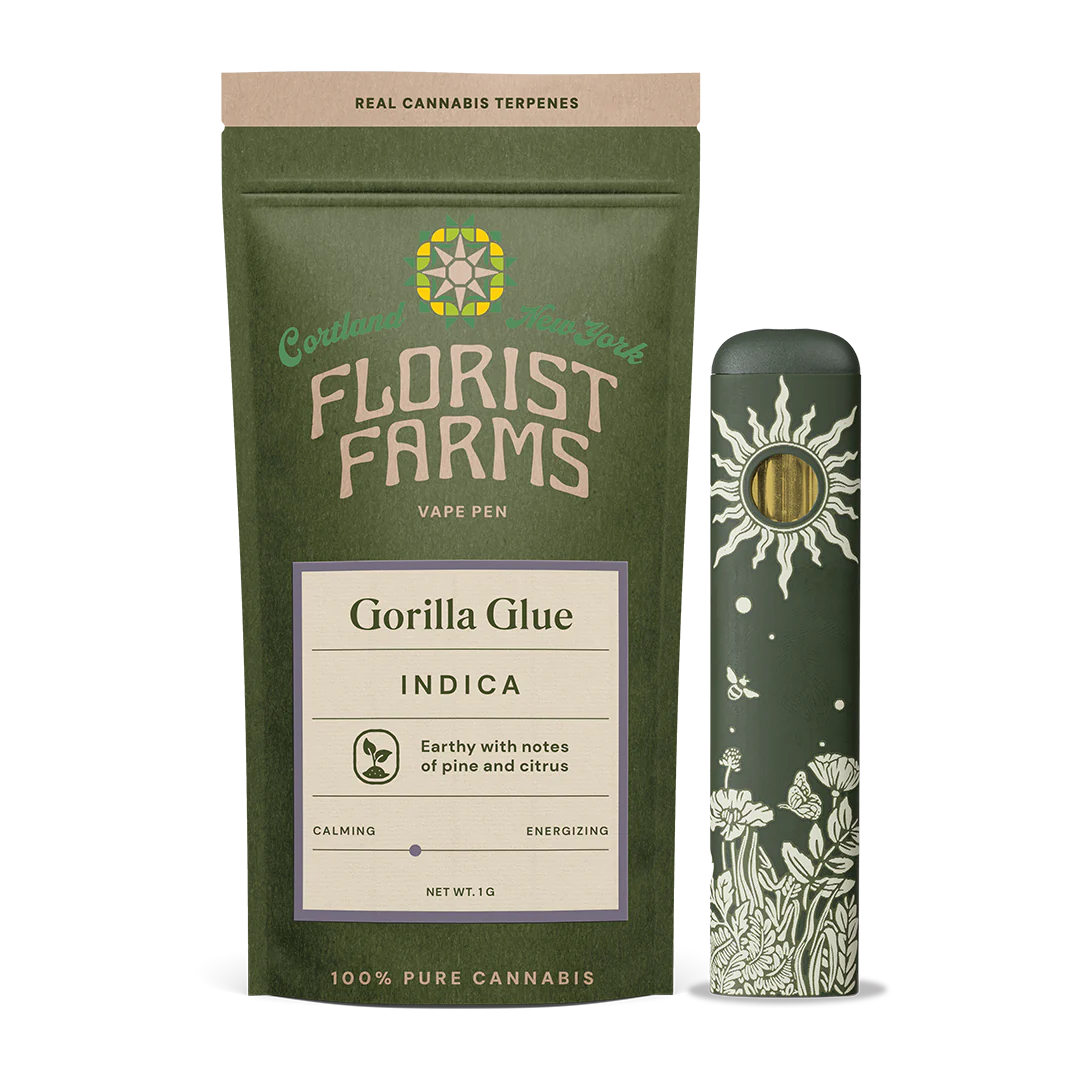 Photograph of product: Florist Farms | Gorilla Glue | Rechargeable Vape Pen | 1g