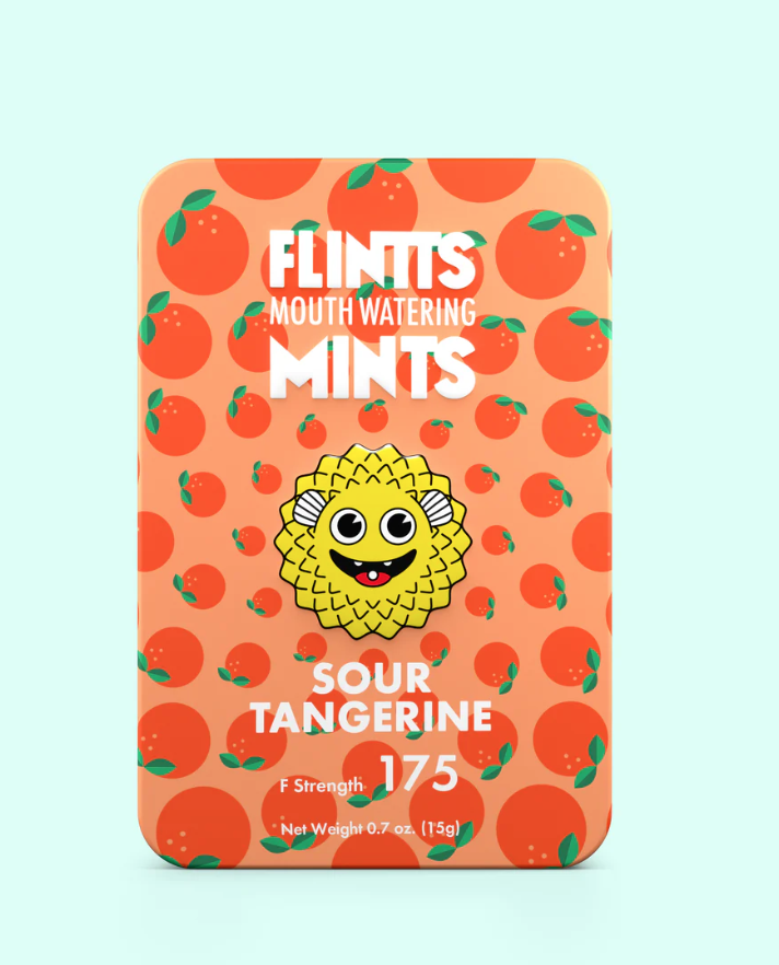 Photograph of product: Flints Mints | Sour Tangerine | 30ct