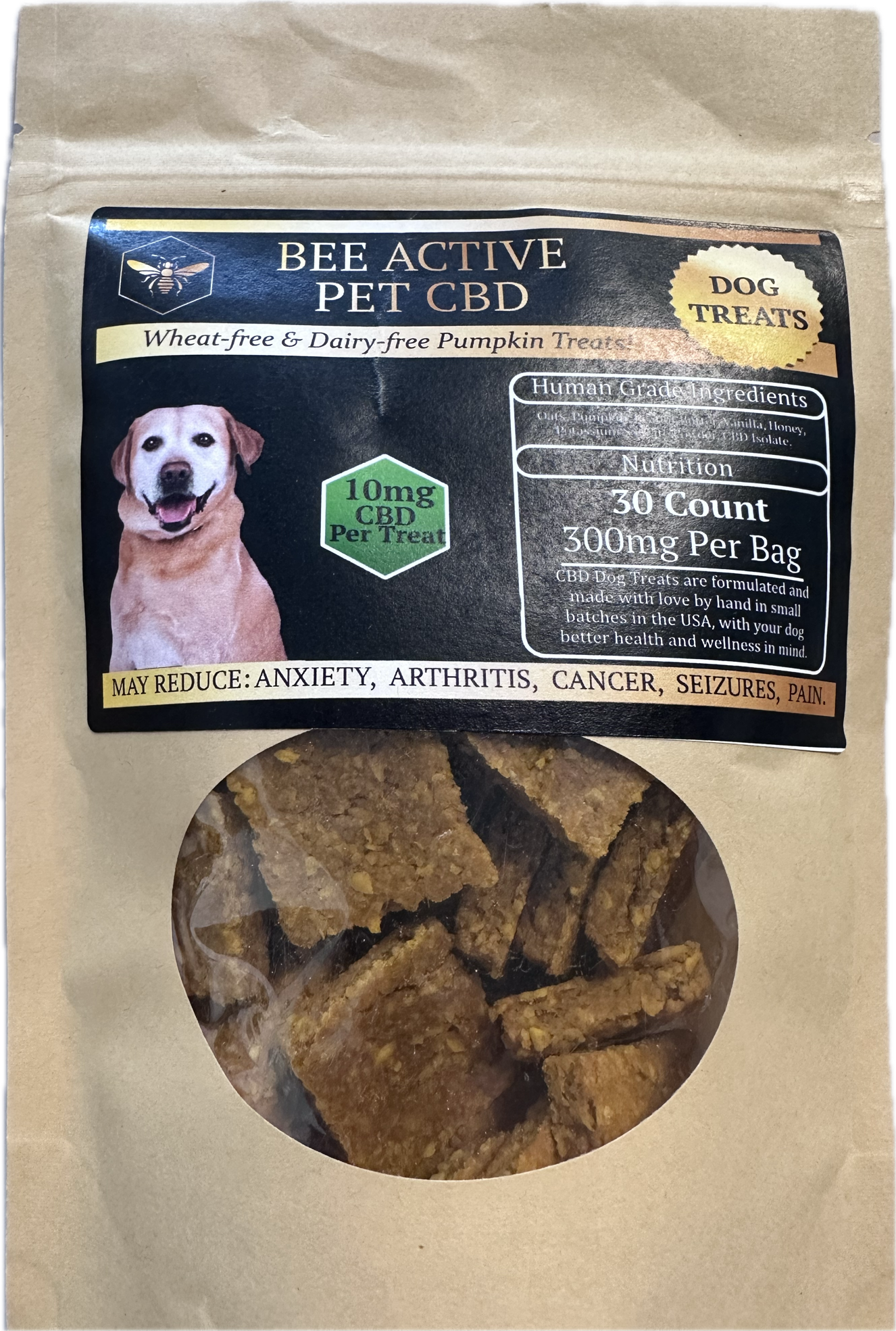 Photograph of product: Bee Active CBD Dog Treats 10mg 30ct