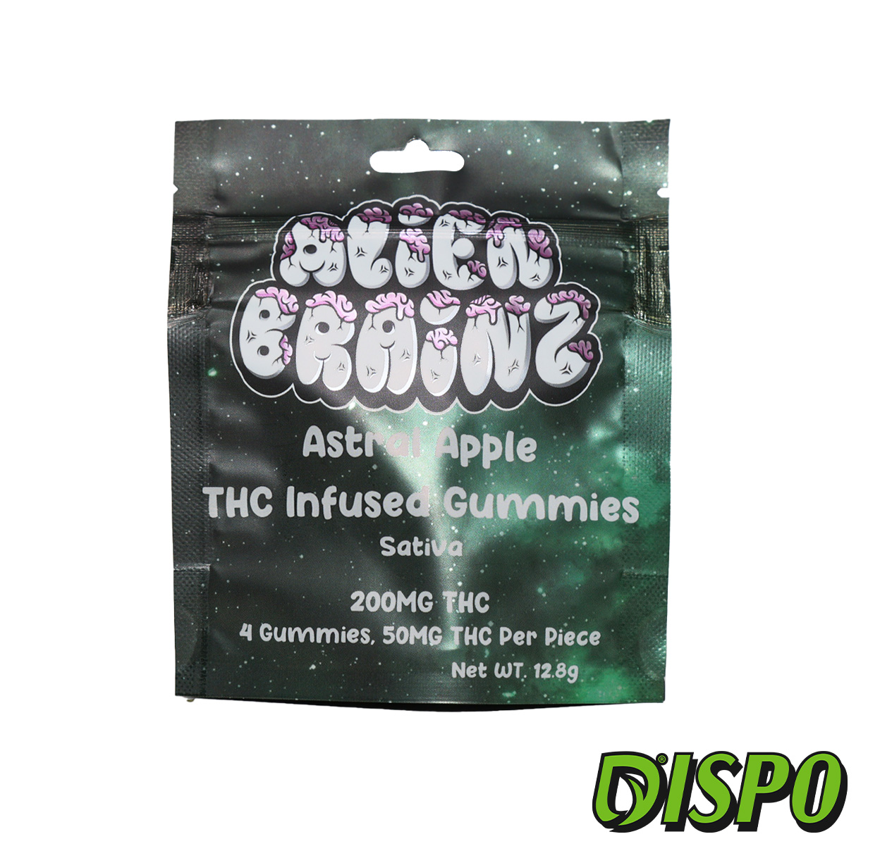 Photograph of product: Alien Brainz - Astral Apple 200mg Gummies