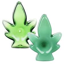 Photograph of product: Humble Hemp leaf Glass Hand Bowl 3"