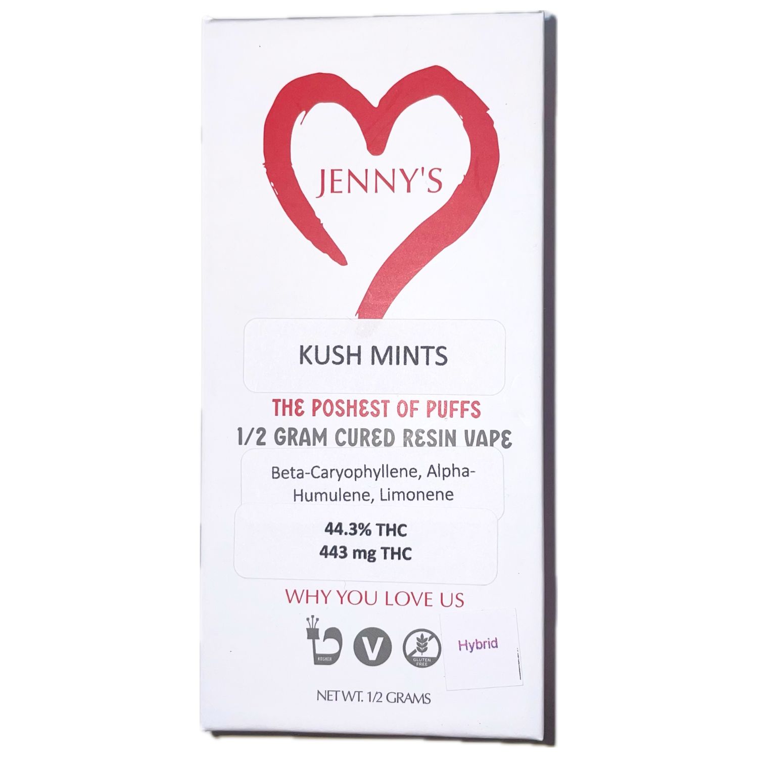 Photograph of product: Kush Mints Cured Resin Disposable Vape