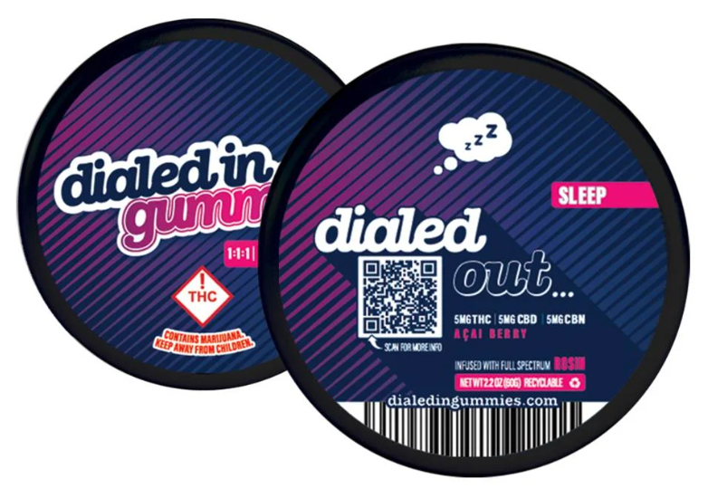 Photograph of product: Dialed In - Rosin Gummy - Sleep CBD:CBN - 1:1:1 - 100mg